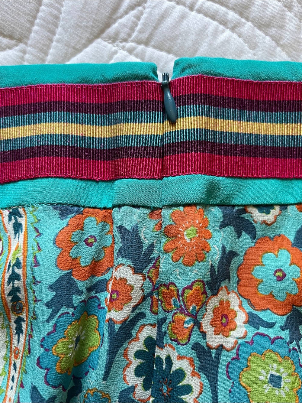 Etro Turquoise Multicolor Paisley Pencil Skirt - Picture 5 of 6
